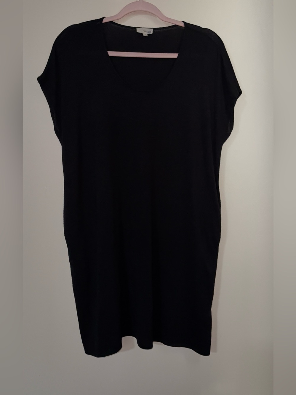 Wilfred Free Black Knit Tunic/Long Shirt Size XS Minimalist Simple Dark Academia
